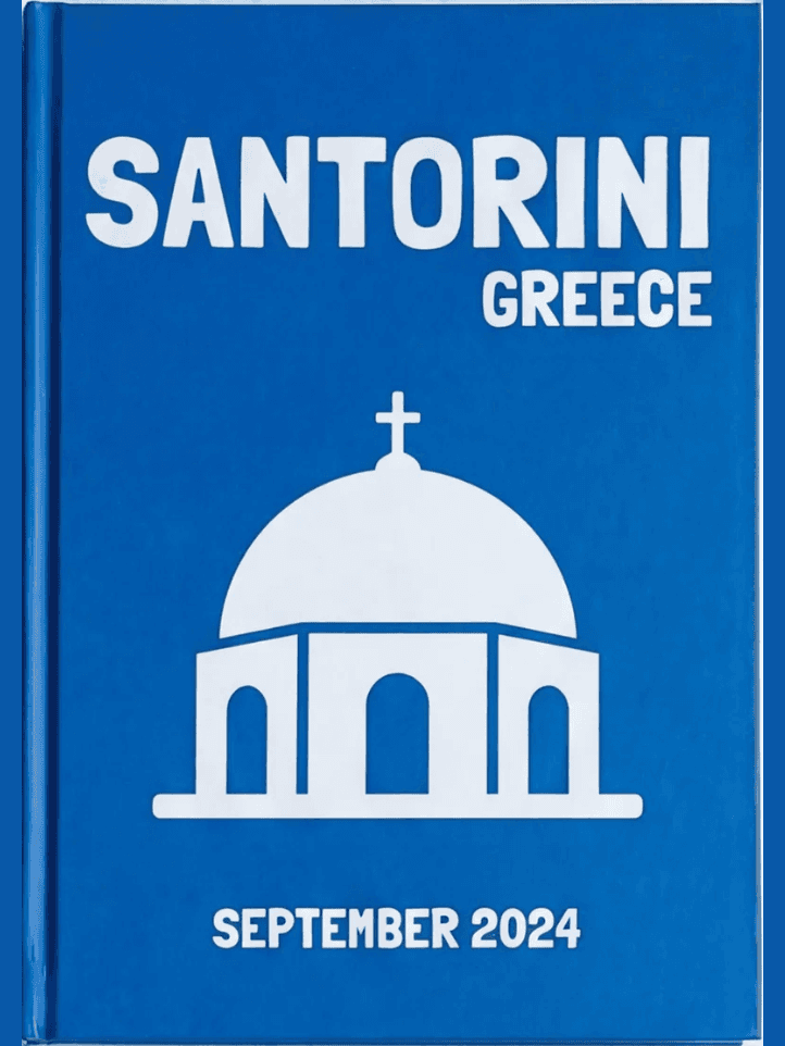 remembr book cover, Santorini Greece